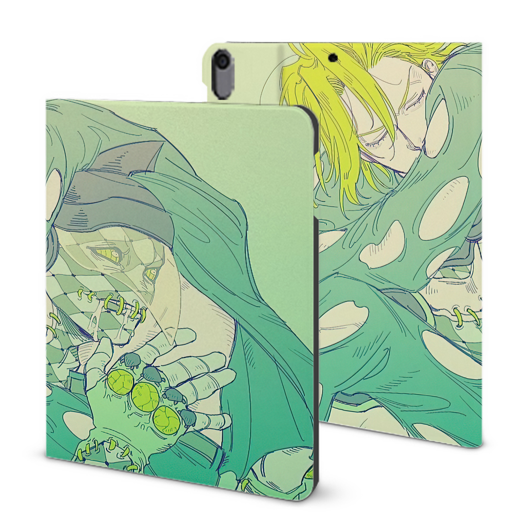 （画像用） ジョジョの奇妙な冒険 JoJo's Bizarre Adventure IPad ケース ブック型 PUレザー TPU 耐衝撃 軽量 薄型 ペン収納なし 全面保護 IPad 各モデル対応